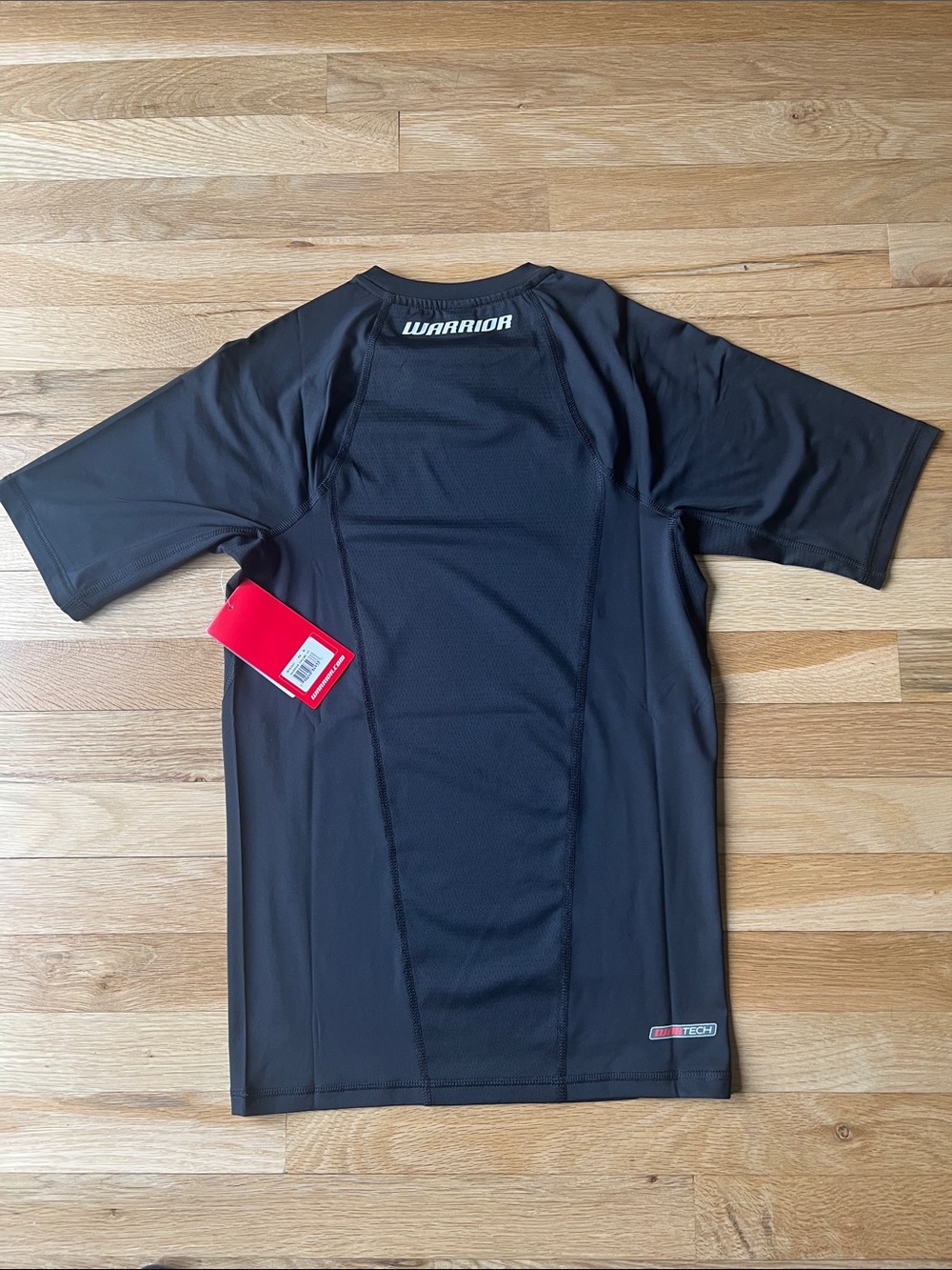 NWT Warrior Black Compression Short Sleeved Shirt, Moisture Wicking, Size M - Picture 2 of 8